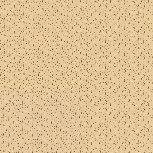 Cotton Thimble Miniatures Soft Leaves Beige Fabric