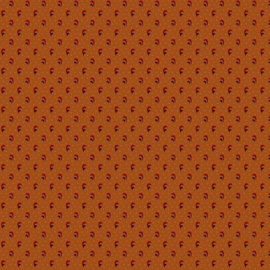 Cotton Thimble Miniatures Swoosh Orange Fabric