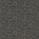 Stone Cottage Cottage Flowers Gray Fabric