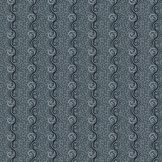 Stone Cottage Garden Path Blue Fabric