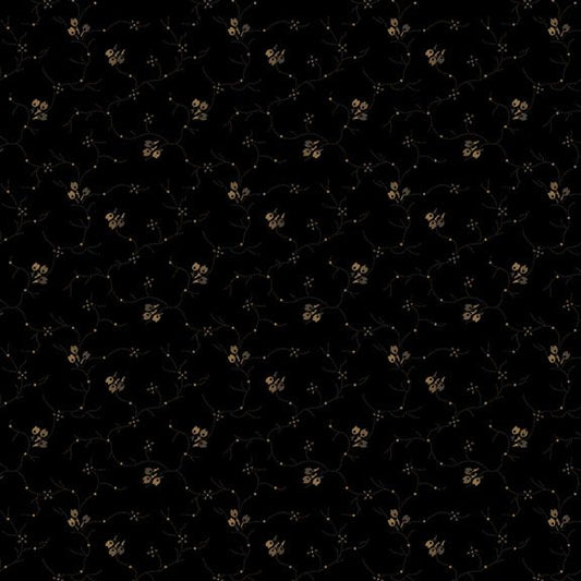 Prairie Dry Goods II Happy Wanderer Black Fabric