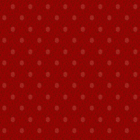 Prairie Dry Goods II Oval Dash Red Fabric