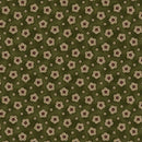 Old Village Greens - Happy Blooms - Hunter - Yardage