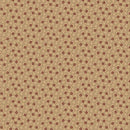 Old Village Greens - Square Flowers - Beige - Yardage