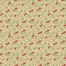 Pineberry Lane - Holiday Greenery - Cream - Yardage