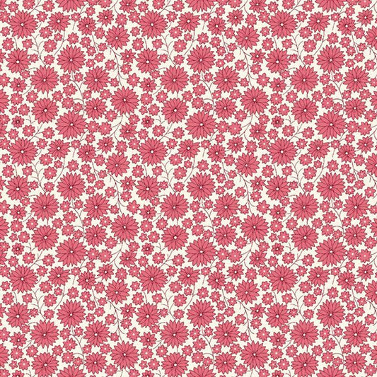 Aunt Grace Goes Scrappy Garden Pink Fabric