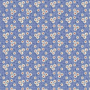 Aunt Grace Goes Scrappy Daisy Blue Fabric
