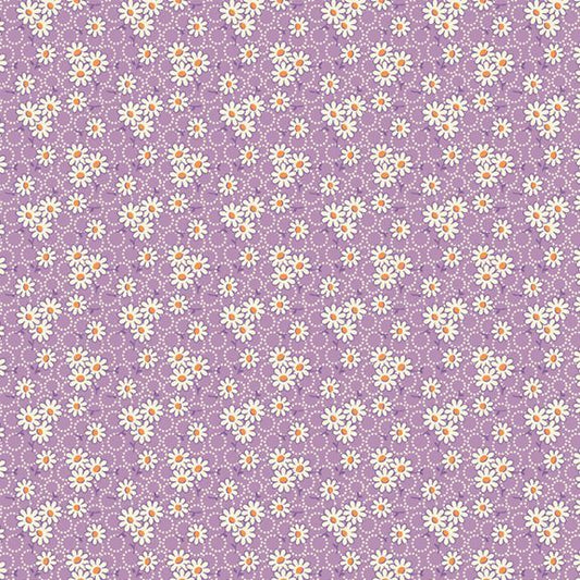 Aunt Grace Goes Scrappy Daisy Lilac Fabric