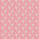 Aunt Grace Goes Scrappy Daisy Pink Fabric