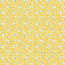 Aunt Grace Goes Scrappy Daisy Yellow Fabric