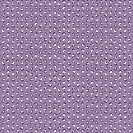 Aunt Grace Goes Scrappy Triple Petal Lilac Fabric