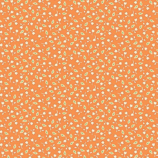 Aunt Grace Goes Scrappy Tulips Orange Fabric