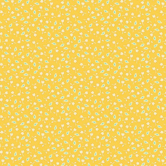 Aunt Grace Goes Scrappy Tulips Yellow Fabric