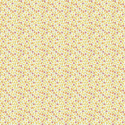Aunt Grace Goes Scrappy Ditsy Yellow Fabric