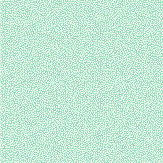 Aunt Grace Goes Scrappy Rice Aqua Fabric