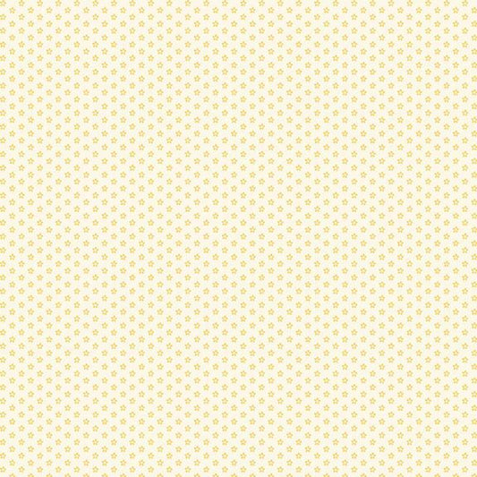 Aunt Grace Goes Scrappy Mini Flowers Yellow Fabric