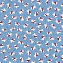 Aunt Grace Goes Scrappy Scottie Blue Fabric