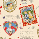 Be My Valentine Patchwork Cream Fabric