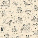 Be My Valentine Toile Cream Fabric