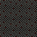 Be My Valentine Hearts Black Fabric