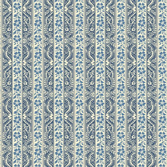 Middleboro Road Stripe Blue Fabric