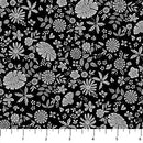 Floral Romance - Marigold - Black - Yardage