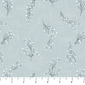 Humblebee Branches Blue Fabric