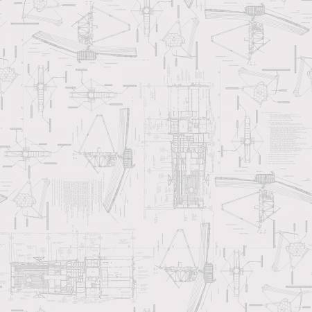 Hidden Universe Satellites Ahead pencil marks Fabric