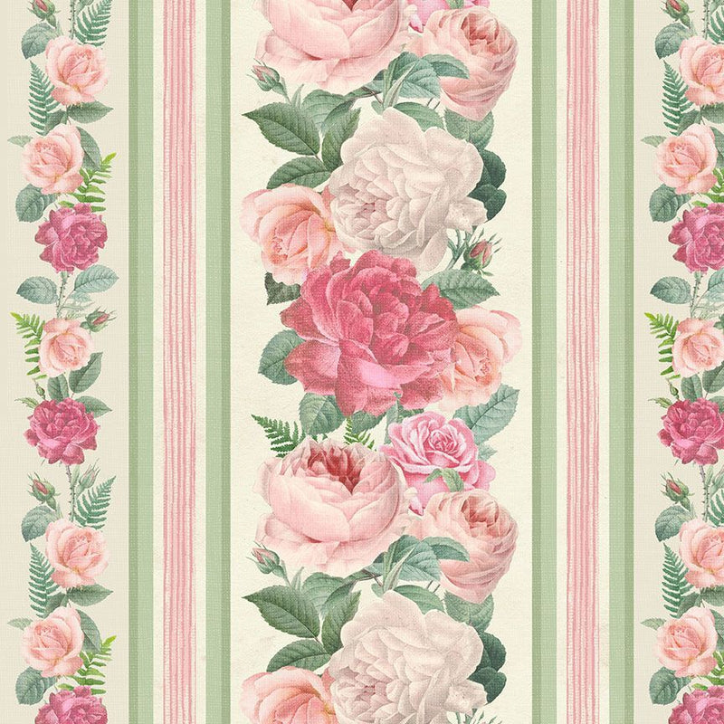 Jardin Digital Rose Jardin 11" Stripe Fabric