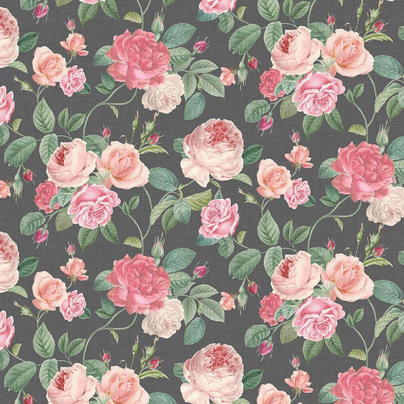 Jardin Digital Rose Jardin Bouquets Fabric