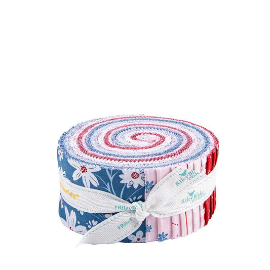 Firework Fields - 2.5" Strips, 40 pcs - Jelly Roll