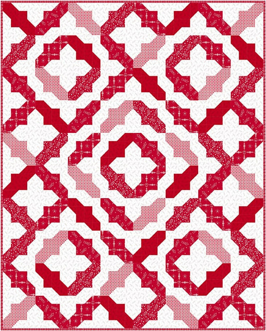 Redberry Dance Pattern - Collection Redberry Lane 64" x 80" - Quilt Kit