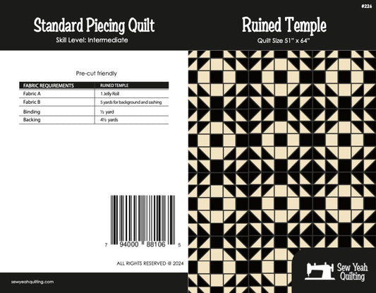 Ruined Temple Quilt 51" x 64"