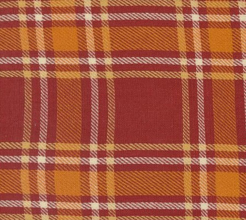 Thanksgiving Rust Harvest Plaid 16" Toweling Fabric