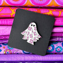 Pink Quilt Ghost Enamel Pin