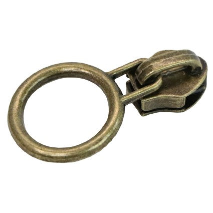 Circle Zipper Pulls Antique