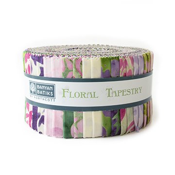 Floral Tapestry Batik - 2.5" Strips, 40 pcs - Jelly Roll