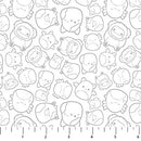 Squishmallows - Line Drawn - White - Yardage