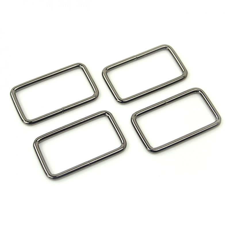 1-1/2" Gunmetal Rectangle Rings