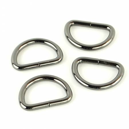 Four D-Rings 3/4" Gunmetal