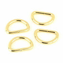 Four D-Rings 3/4" Gold