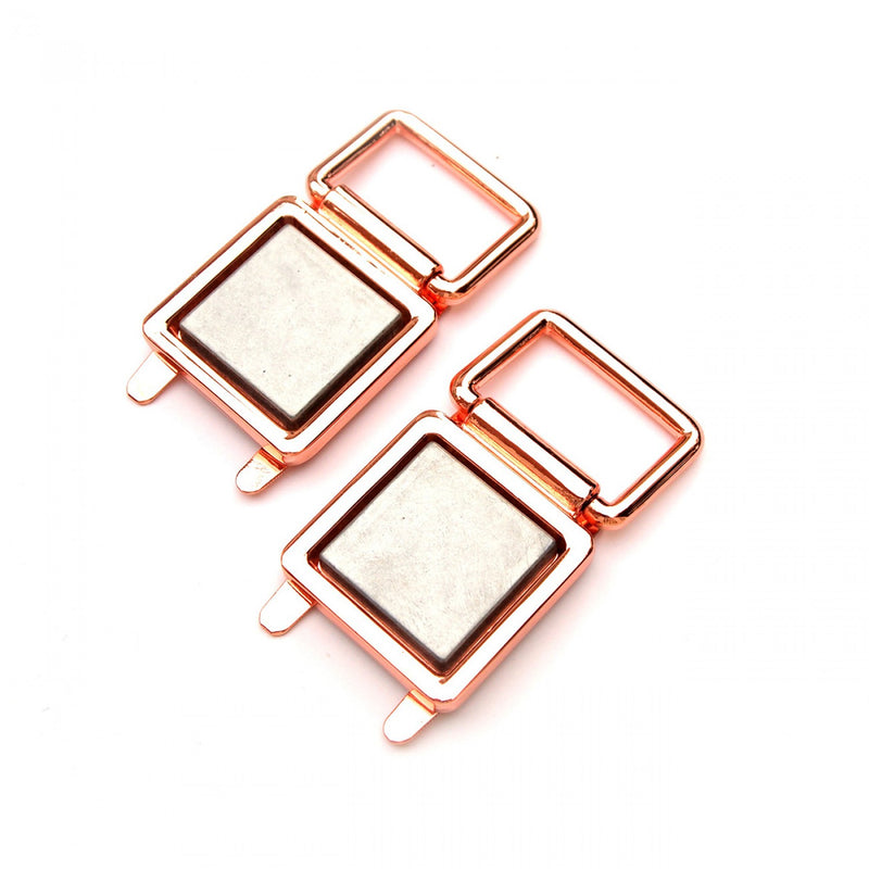 Fabric Covered Strap Connectors 1" Rose Gold