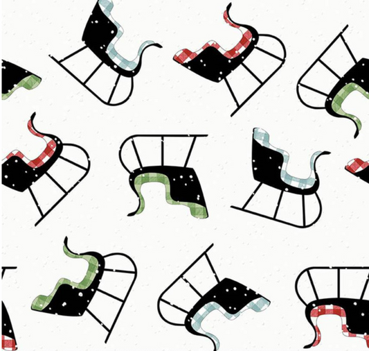 White as Snow Sleigh Toss White Yardage