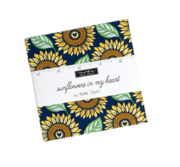 Sunflowers in My Heart Charm Pack  42 - 5" Squares