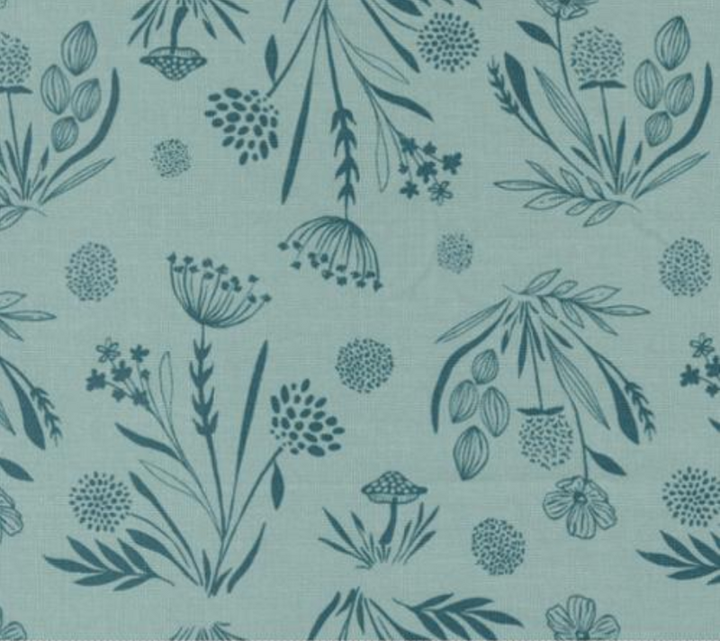 Woodland Wildflowers Bluestone Foraged Florals Yardage