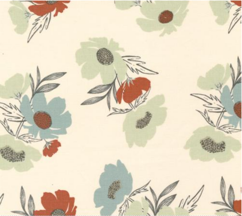 Woodland Wildflowers Cream Bold Bloom Yardage