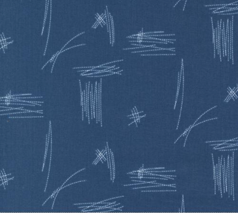 Bluish Stitches Blueprint Yardage