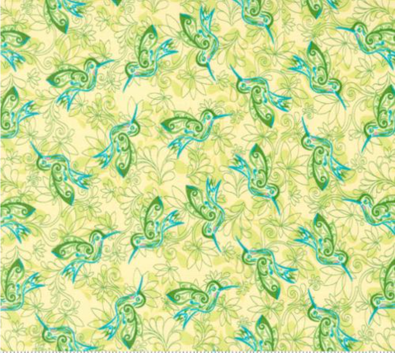 Land of Enchantment Reviving Green Hummingbird Yardage