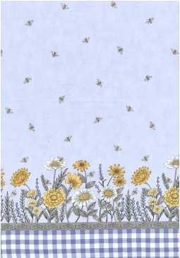 Honey Lavender Soft Lavender Border Print Yardage