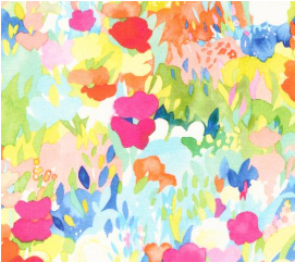 Whimsy Wonderland Rainbow Wild Flower Yardage